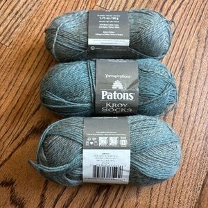 Patons Kroy Socks FX Yarn Lot of 3 Marl Cascade Colors Turquoise Color Changing